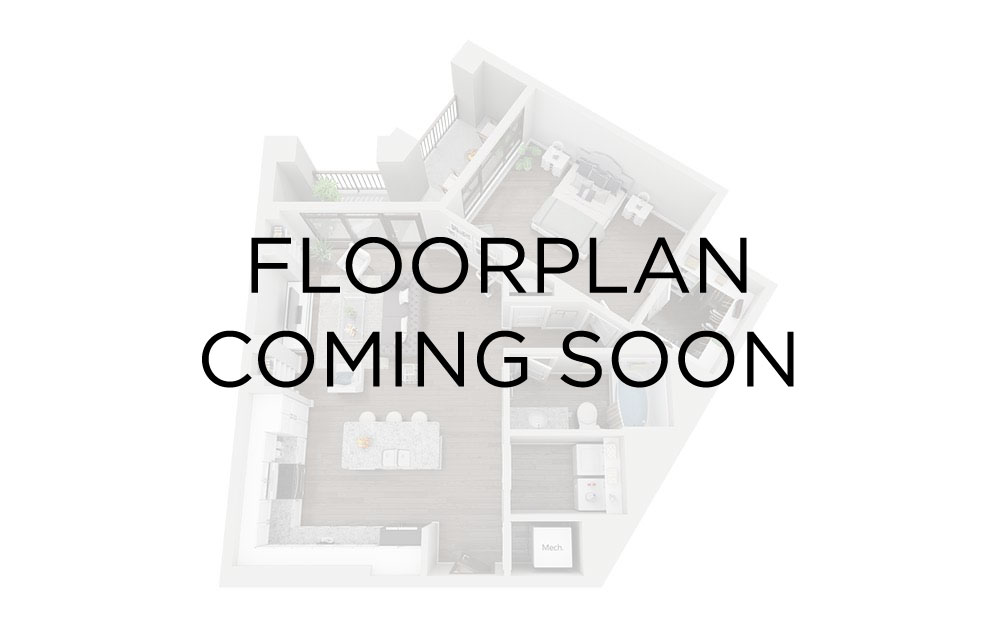 S2 - Studio floorplan layout with 1 bathroom and 532 - 583 square feet